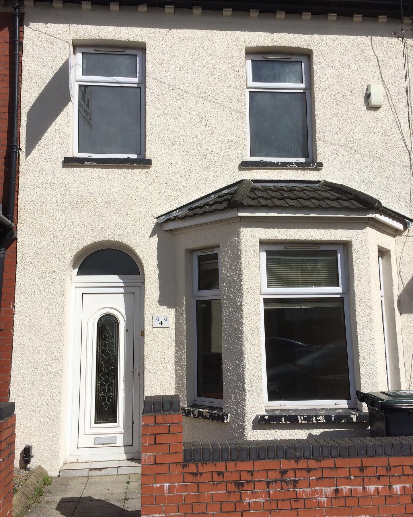 External of terraced house with single bay